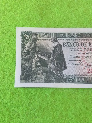 Billete 5 Pesetas Banco de España 1945 sin serie