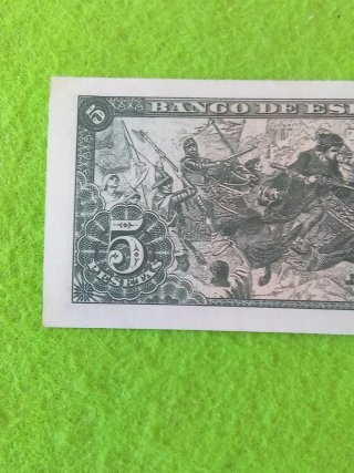 Billete 5 Pesetas Banco de España 1945 sin serie
