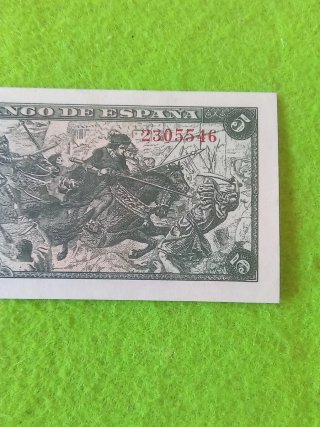 Billete 5 Pesetas Banco de España 1945 sin serie