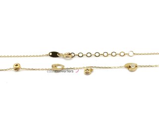gargantilla oro 18k con piedra con circonita 22cm