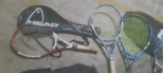 Lote de 4 raquetas de tenis
