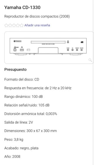 Reproductor CD Yamaha CD-1330