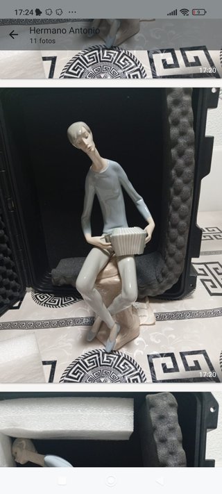Figura porcelana acordeonista Lladro