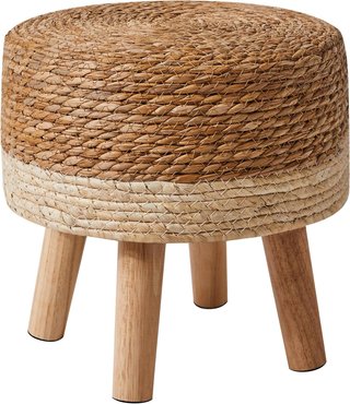 Taburete YMYNY mimbre y madera