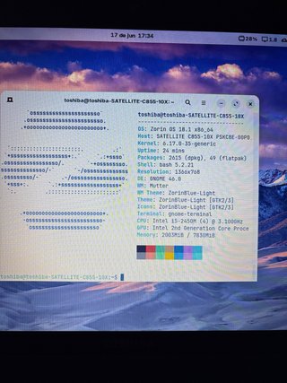 Portátil Toshiba i5 2450m