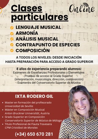 Clases Particulares: armonía análisis composición