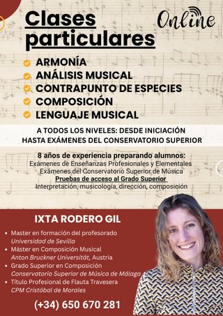 Clases Particulares: armonía análisis composición