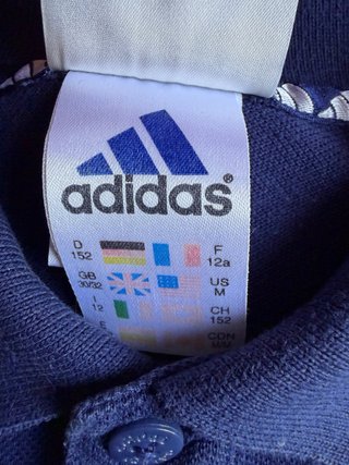 Polo Adidas Infantil Azul Marino Logo Bordado