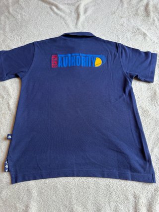 Polo Adidas Infantil Azul Marino Logo Bordado