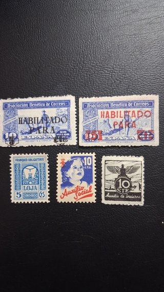 Lote 20 sellos España Guerra y Postguerra