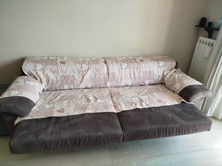Divano allungabile marrone