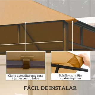 Techo Cenador Repuesto 3x3 Marrón