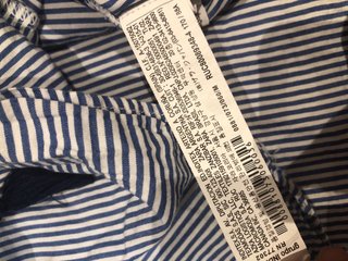 Top Zara Algodón Rayas Bordado