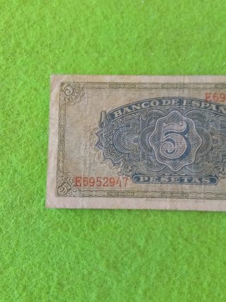 Billete 5 Pesetas Banco de España 1940