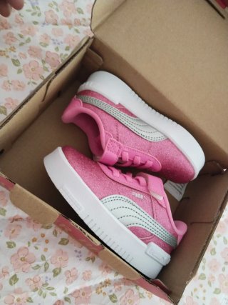 Deportivas Puma niña rosa glitter