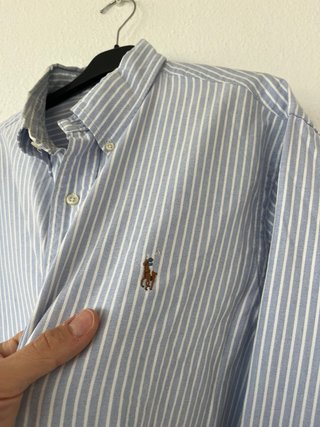 Camisa Polo Ralph Lauren Rayas Azul/Blanco