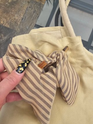 Bolso de playa de lona beige