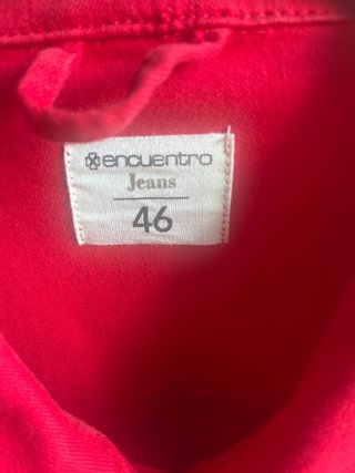 Cazadora vaquera Encuentro Jeans roja talla 46