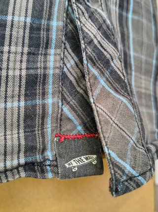 Vans shirt grayscale plaid