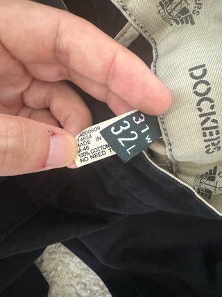 Pantalón Cargo Vintage Dockers Negro 31W/32L Y2K
