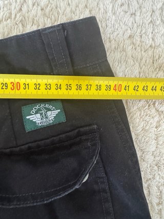 Pantalón Cargo Vintage Dockers Negro 31W/32L Y2K