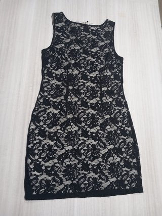 Vestido Mango Negro Encaje