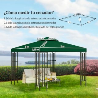Techo Repuesto Cenador 3x3 Verde