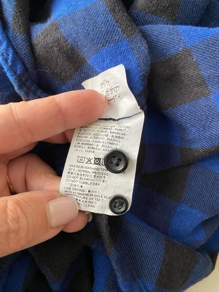 Camisa OVS cuadros azul y negro XL