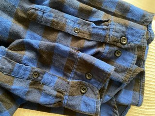 Camisa OVS cuadros azul y negro XL