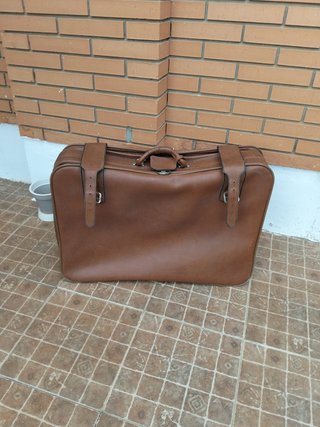 Maleta cuero vintage coleccionista