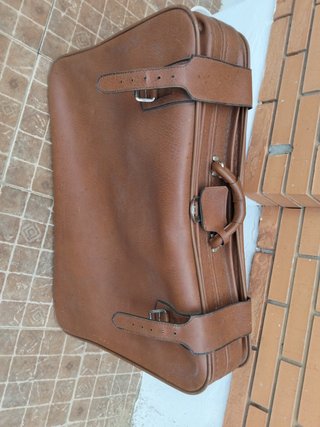 Maleta cuero vintage coleccionista