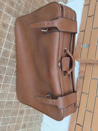 Maleta cuero vintage coleccionista