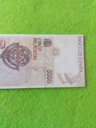 Billete 5000 Pesetas España 1992 Cristóbal Colón
