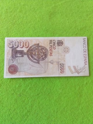 Billete 5000 Pesetas España 1992 Cristóbal Colón