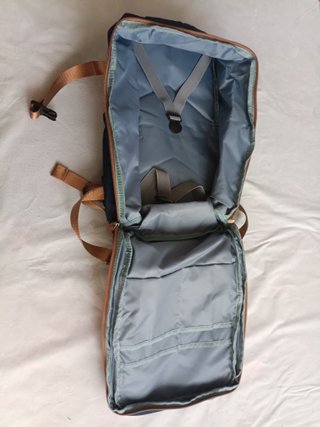 Mochila Viaje Azul Marino y Marrón
