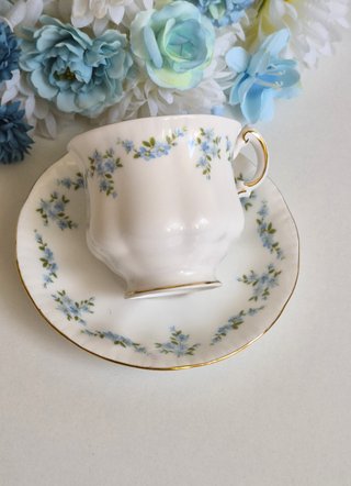 Taza y platillo de porcelana inglesa