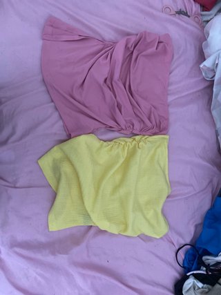 Conjunto Ropa Mujer Rosa y Amarillo