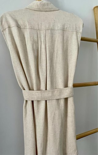 Chaleco de Zara con Lino, estilo Safari - Talla S