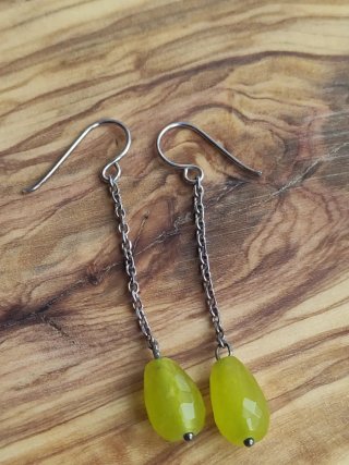 Pendientes Plata 925 y Serpentina limón