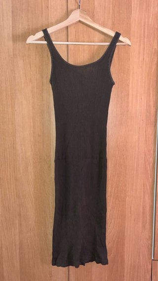 Vestido ajustado verde oliva