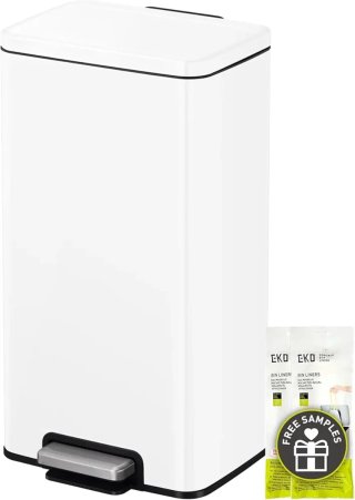 Cubo de Basura EKO Madison 30L Blanco Pedal