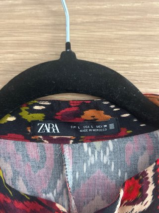Vestido Zara Estampado Multicolor
