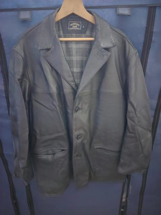 Chaqueta Cuero Façonnable Jeans Talla L