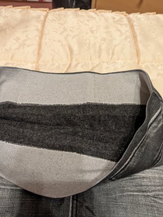 Falda vaquera gris