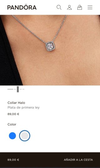 Collar Pandora Halo Plata Plata de primera ley.