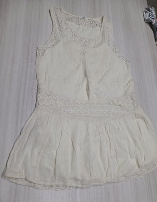 Vestido mango encaje