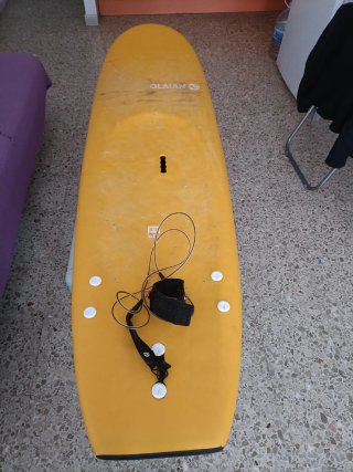 Tabla de surf OLAIAN 6'8 amarilla