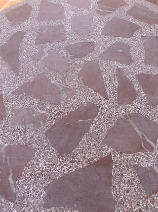 “OFERTA” Mesa de jardín/Terraza piedra y metal