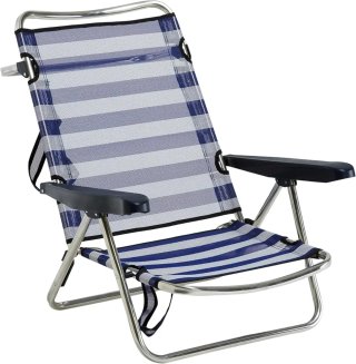 Set de 2 sillas de playa cama aluminio fibreline