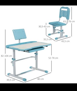 Pupitre Infantil Ajustable Azul